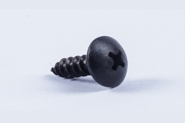 Black zinc plated cross head tapping screws